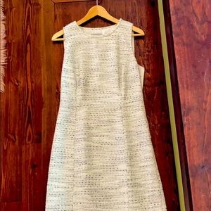Ava and Aiden white tweed mini dress